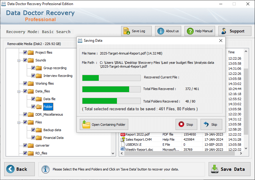 Recovered Data