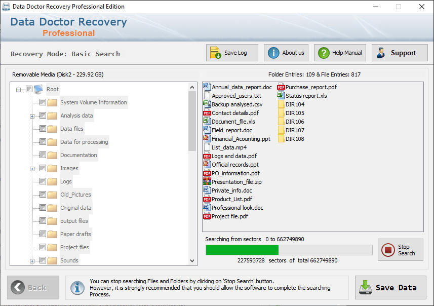 Scanning Data Algrothim Files