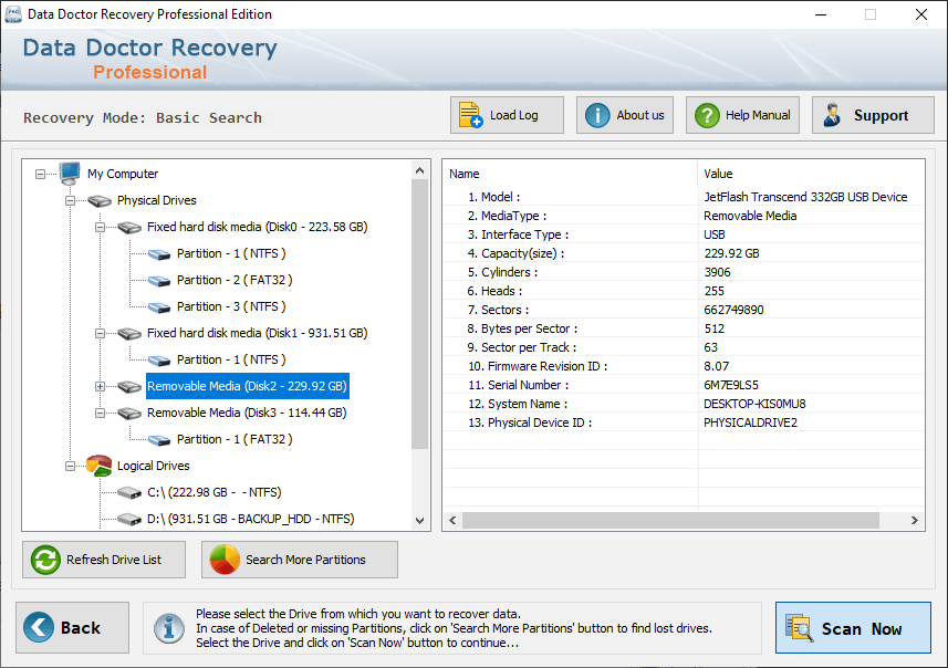 Select Disk or Partition