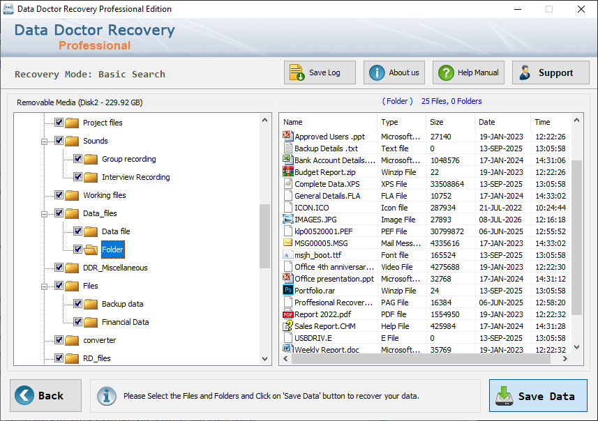 Save Recoverd Data