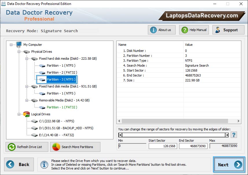 Select Disk or Partition