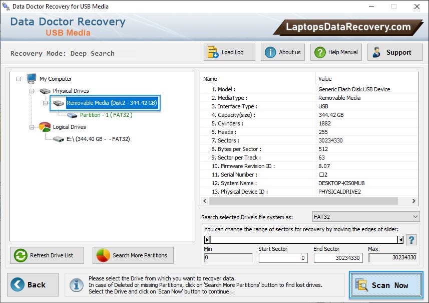 Select Disk or Partition